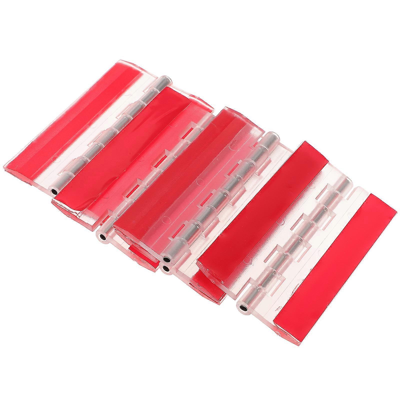 DIY Furniture Self Adhesive Continuous Piano Hinges In Red Color 15Pcs For Handyman And Enthusiasts