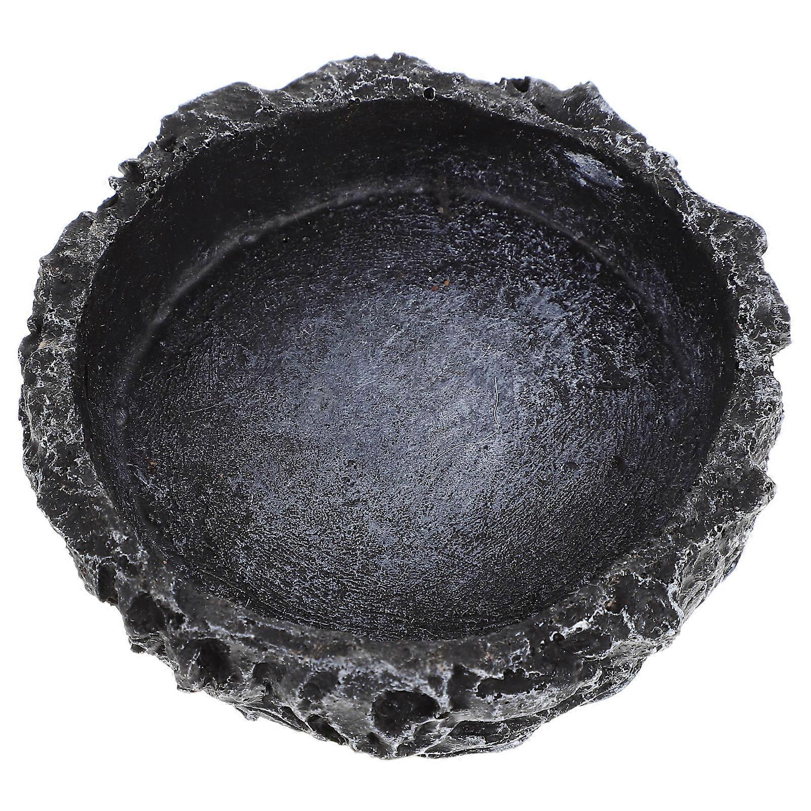 Reptile Accessory Convenient Reptile Bowl for 5Pcs Black Dish