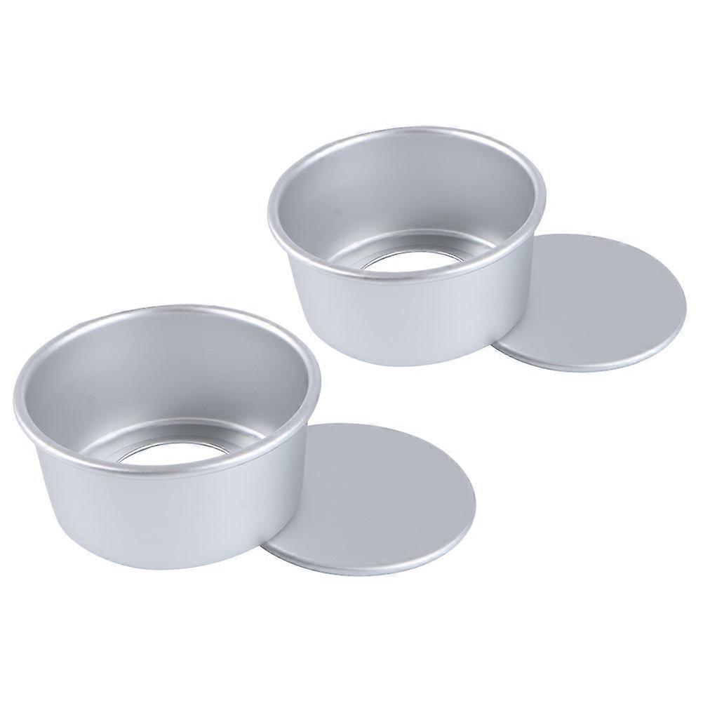 Household Round Cake Pan Aluminum Alloy for Baking Use 4Pcs Removable Bottom