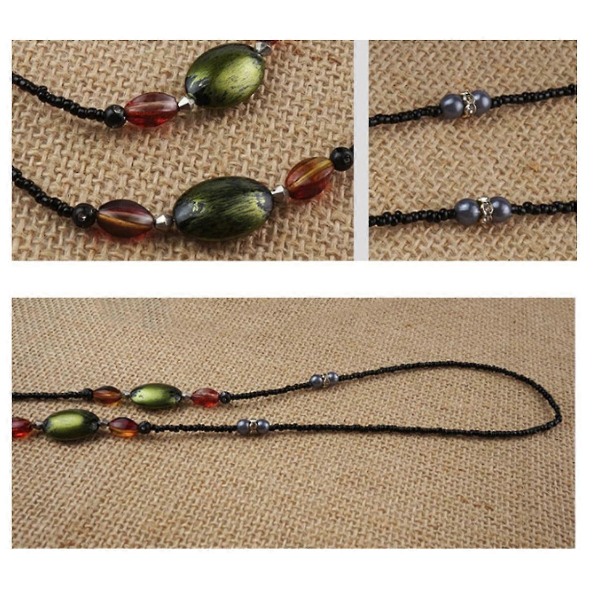 Eyeglass Chain Beaded Eyewear Accessories Multi Color Keeps Glasses in Place For Outdoor Rafting 1Pcs