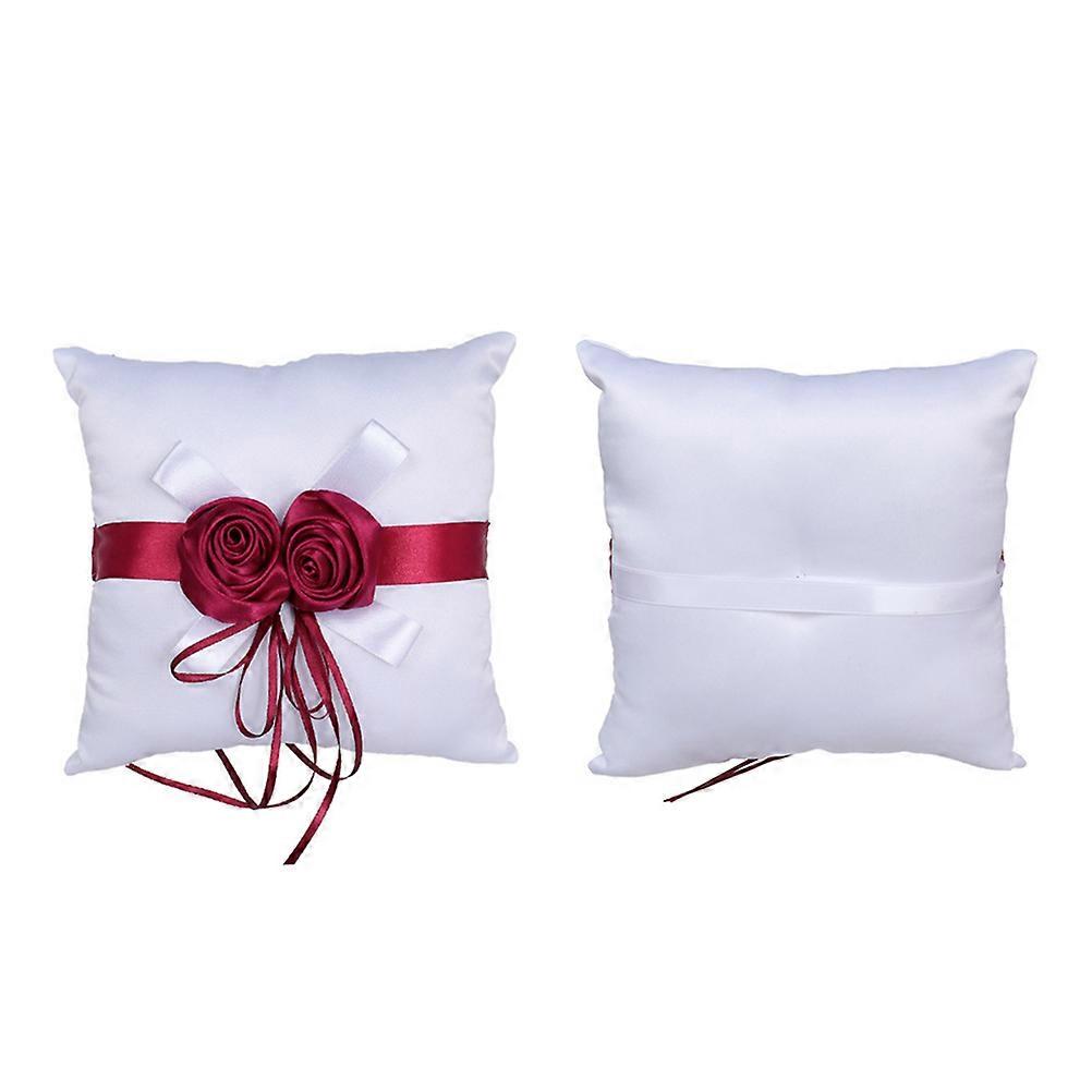 Ring Pillow for Wedding Use with Creative Rose Design 3Pcs Set