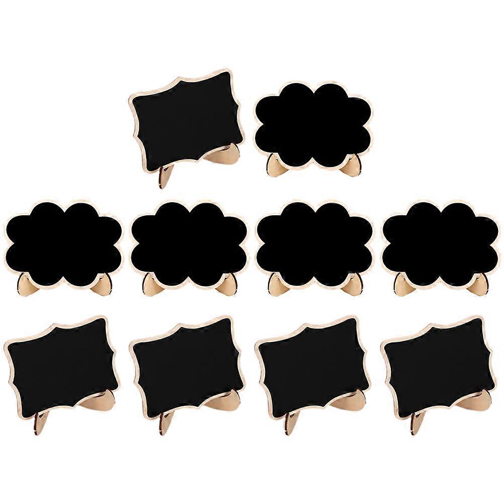 Mini Chalkboard Signs Wood Small Blackboard for Message 10Pcs