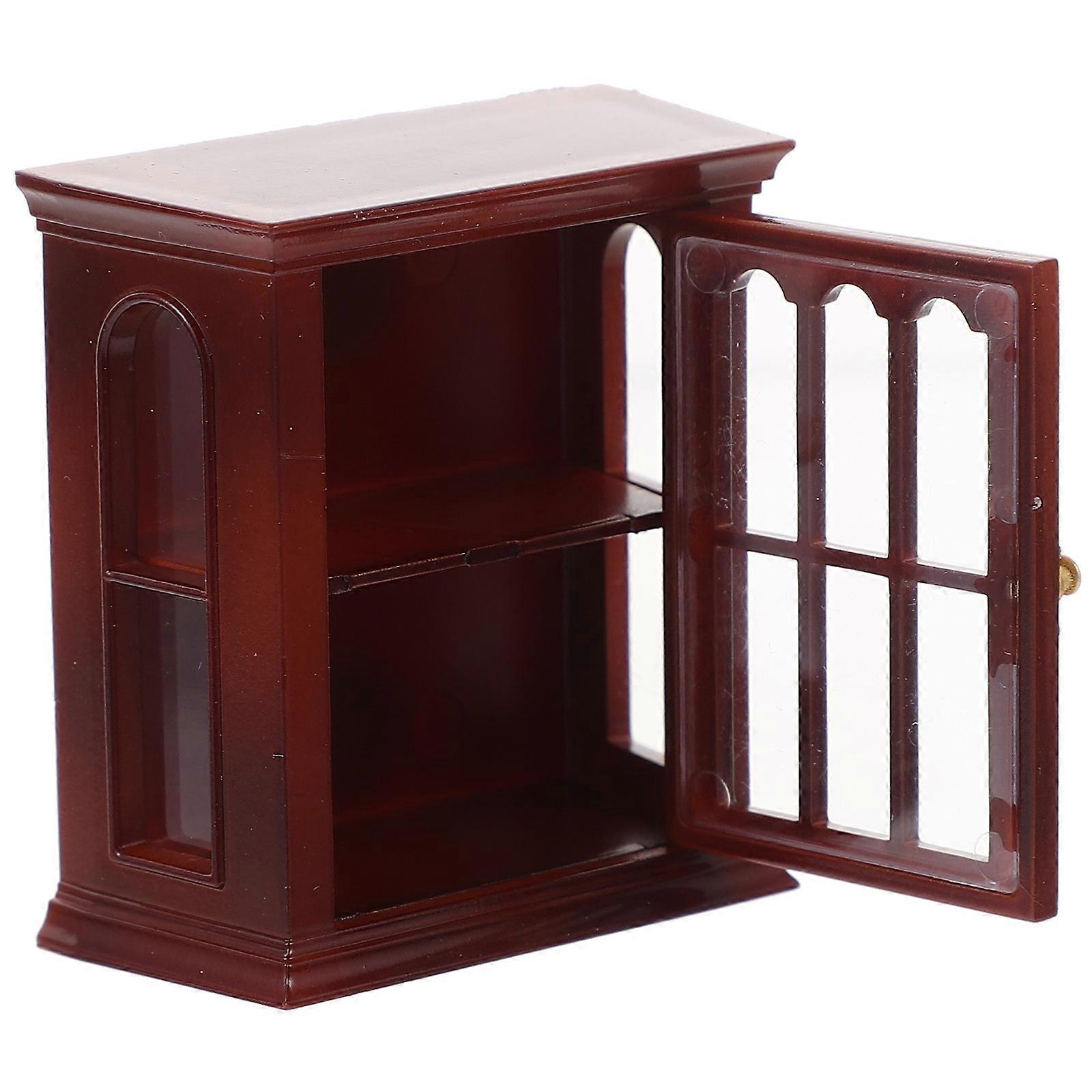 Rectangular Miniature Cabinet Model For Bedroom Micro Landscape Decoration Brown ABS 5Pcs