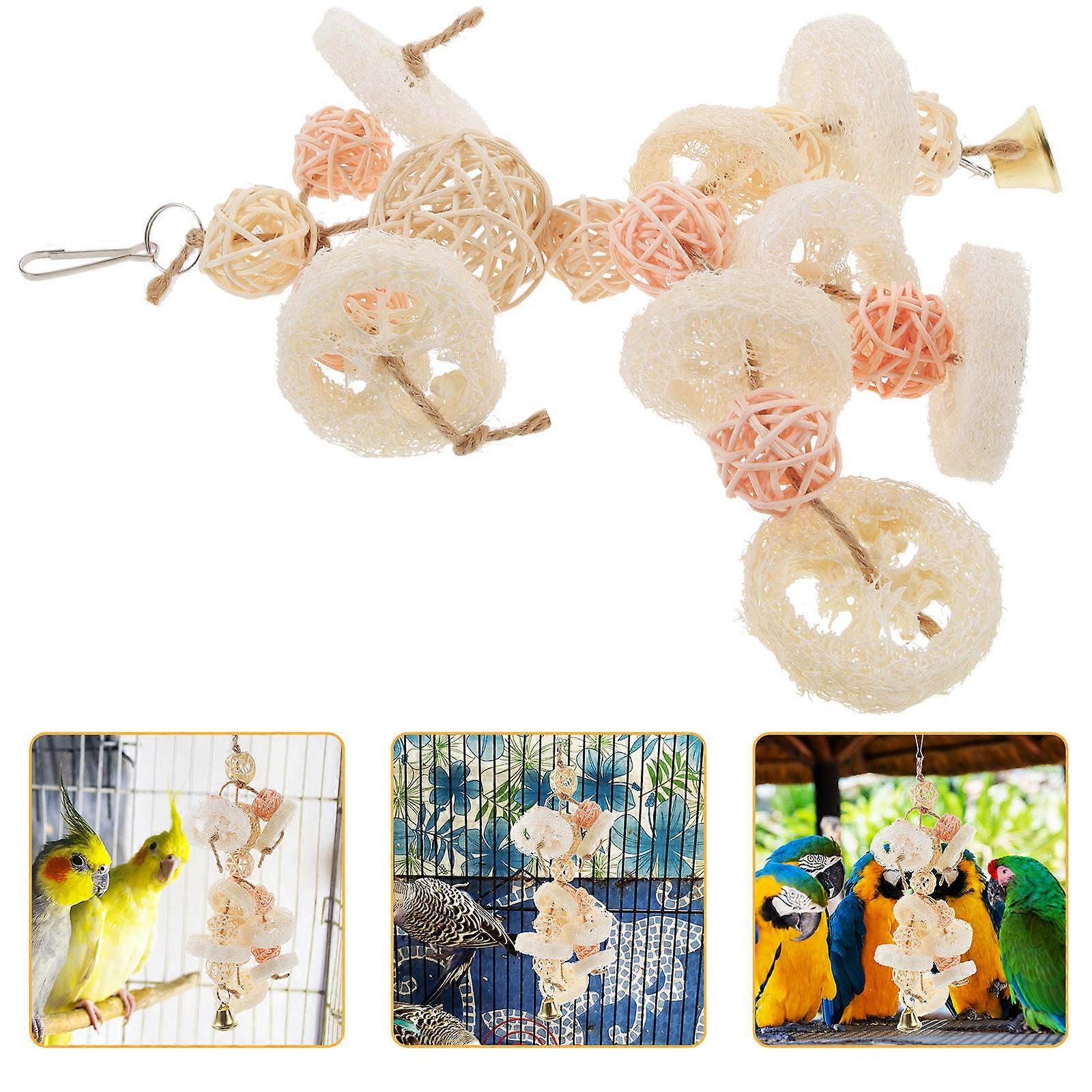 Bird Parrot Toy Hanging Bird Chew Toy for Parrot Use 2Pcs
