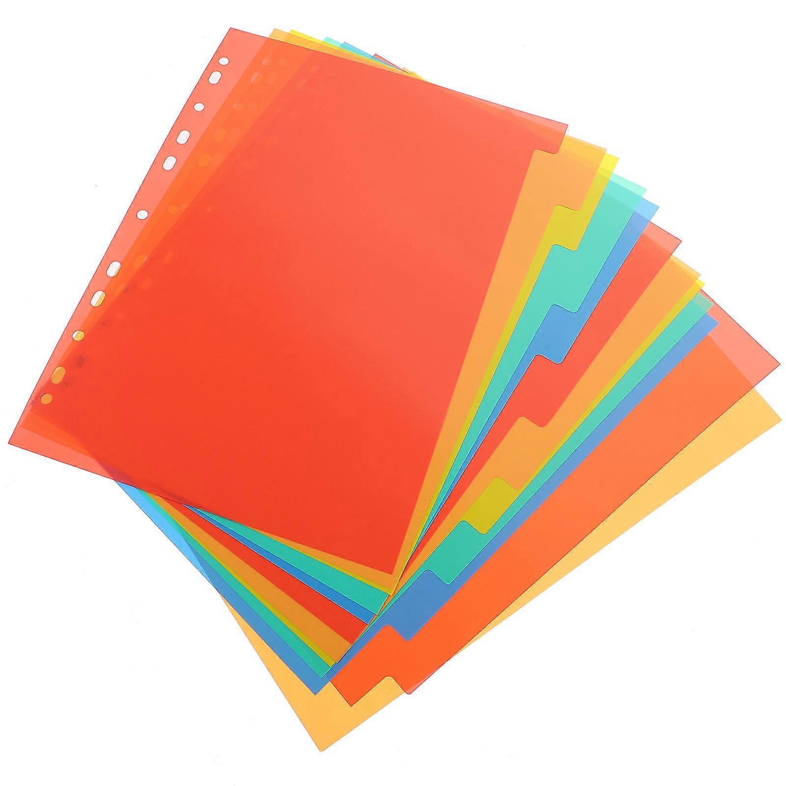 Plastic Binder Index Divider PVC Material Dark Red For Office Workers Students 3 Sets