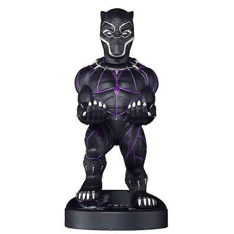 Black Panther Figure Clamp Mount, 21cm Cable Guy Display