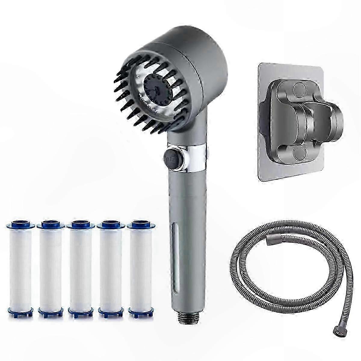 Multifunctional Handheld Showerhead Set with Adjustable Turbo Massage Spray Modes