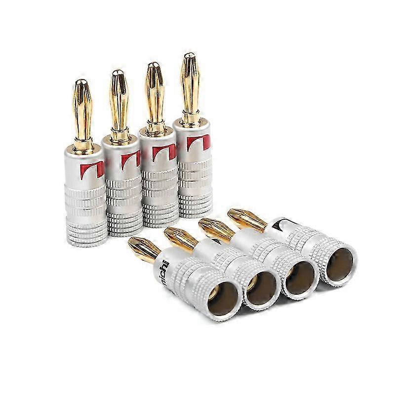2025 8PCS/set 4mm Nakamichi Banana Plug For Video Speaker Adapter Banana Plugs Audio Wire Cable Connector
