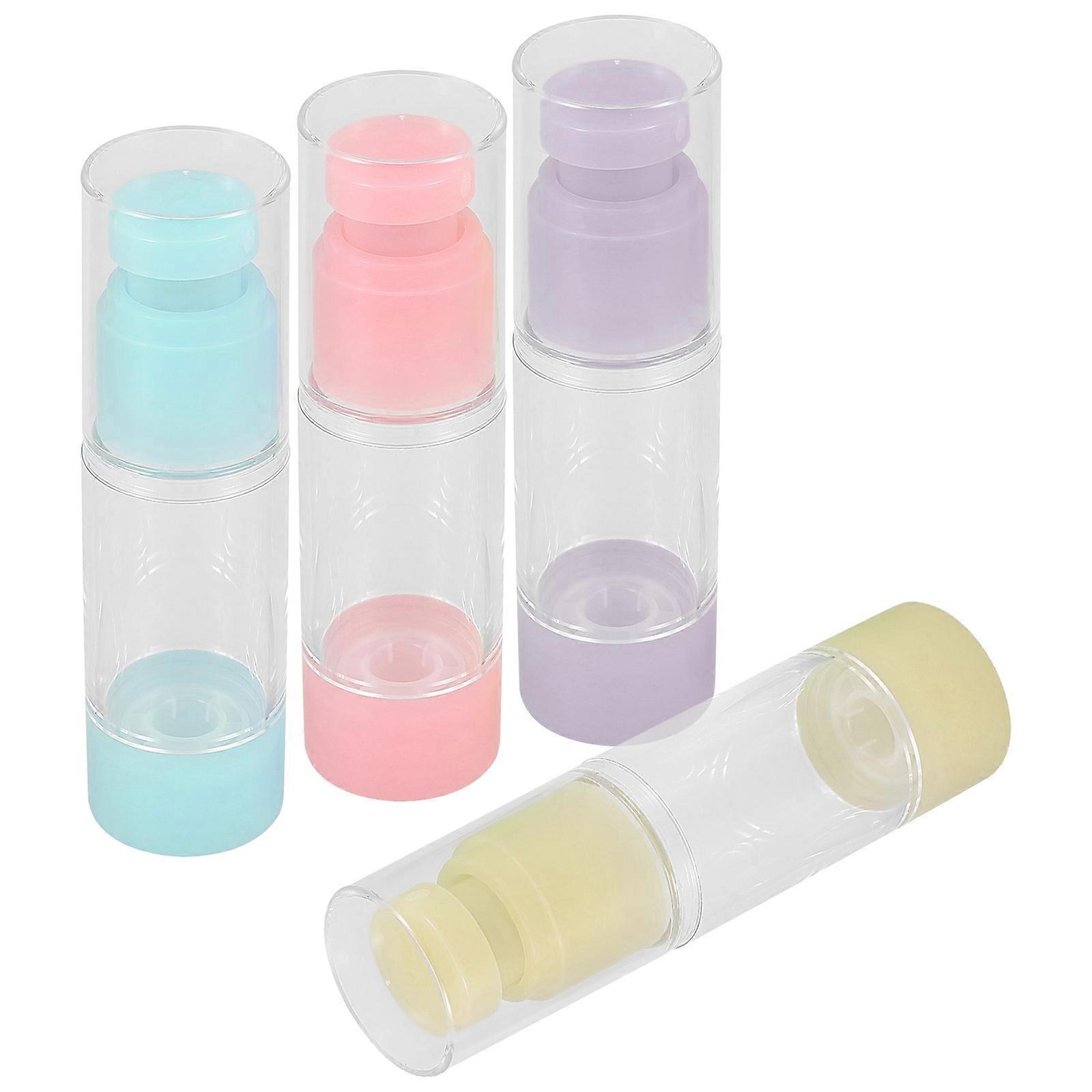 Mini Travel Size Packaging Bottles For Beauty Enthusiast Convenient Press Design 4Pcs