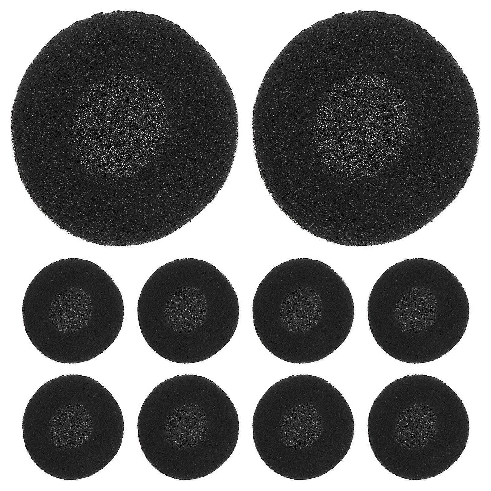 Black 40mm Earbud Replacement Pads for Headphone Use 50Pcs Pack