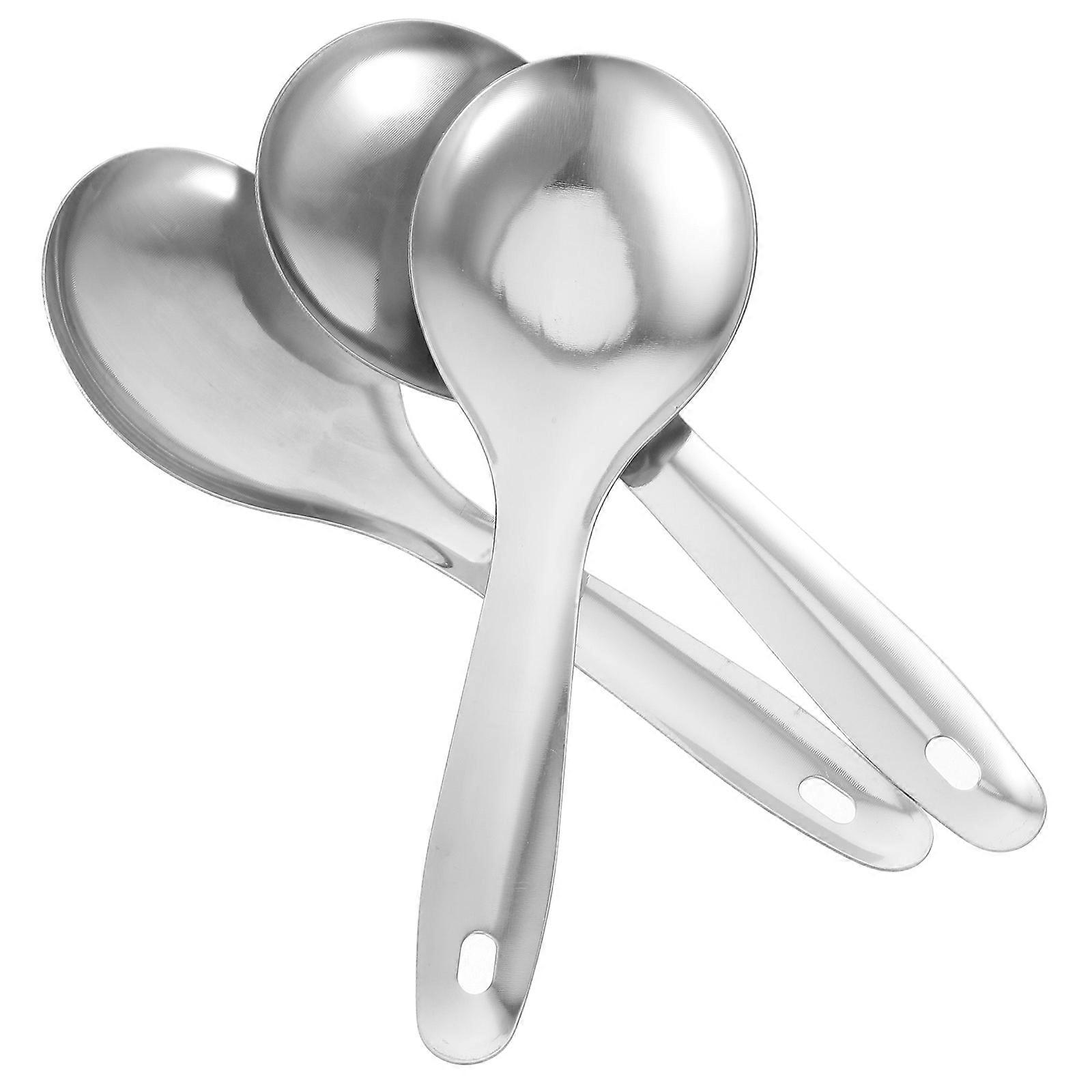 Rice Spoon 9 Pcs Cooking Spoon Simple Style Kitchen Essential Gift Set Silver