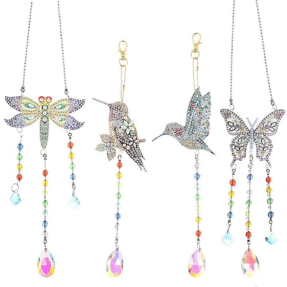 DIY Diamond Art Painting Wind Chime for Home Decor 8 Pieces