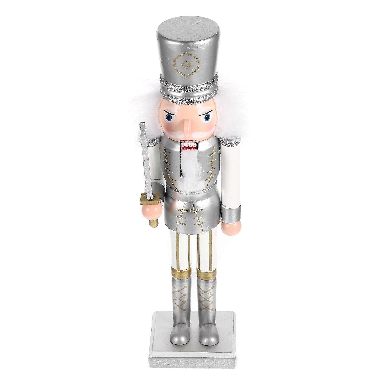 Wood Nutcracker Decoration Soldier Nutcracker for Decor 4Pcs Collection