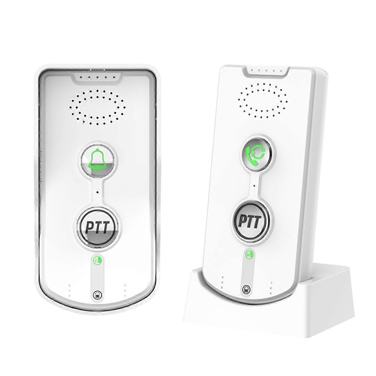 1000M Wireless Long Distance 2.4Ghz Audio Door Phone Voice Sender&Reciever Intercom Doorbell White