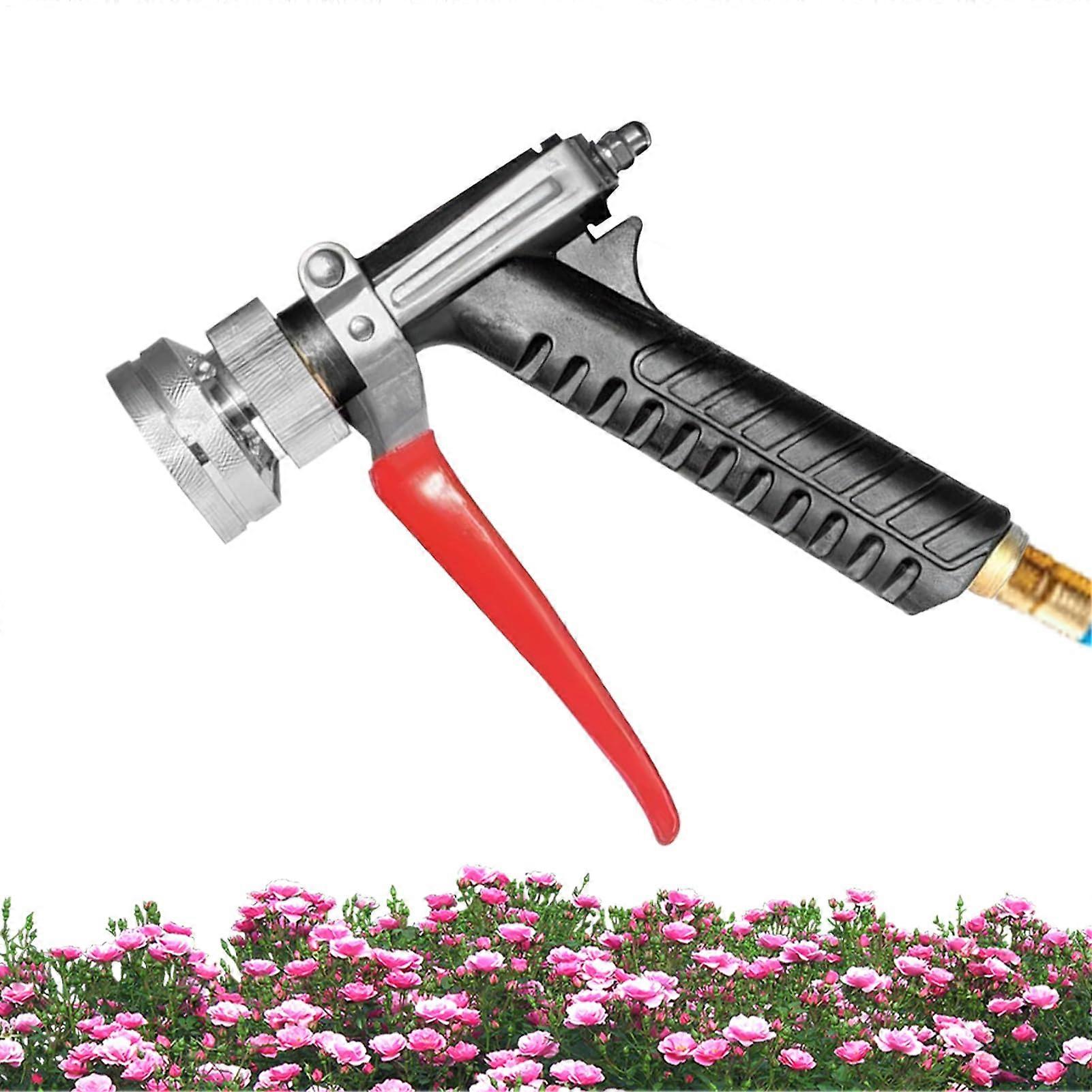 Pressure Hose Nozzle, Adjustable 2 Modes, NonSlip Handle, Universal Washer Connector, For Garden, Car, Lawn
