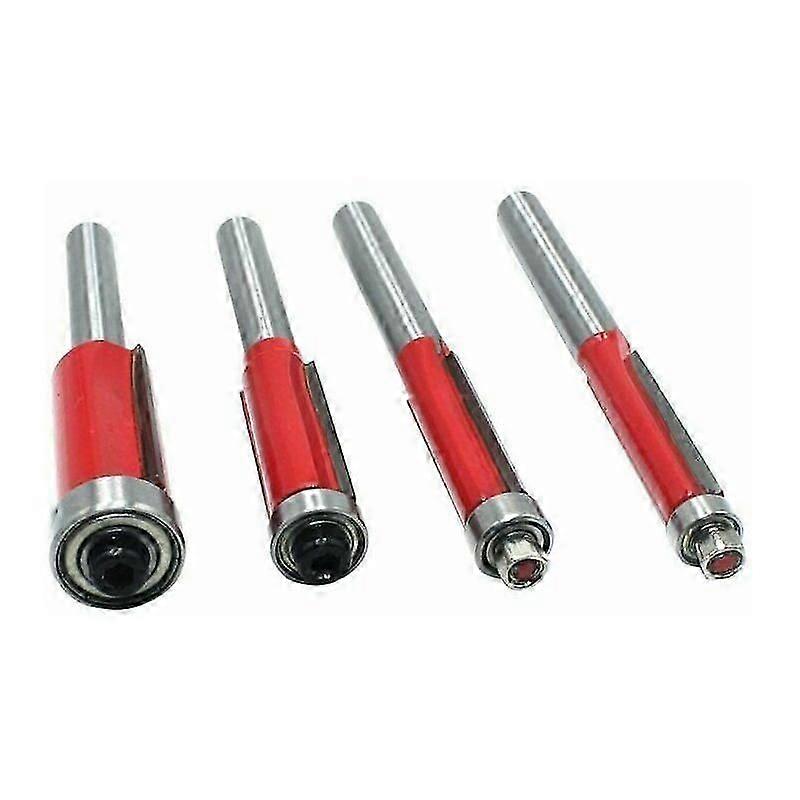 2025 Latest Model  4pcs 1/4 Profile Router Bit DIY Woodworking Milling Tool with Top Bearing Router