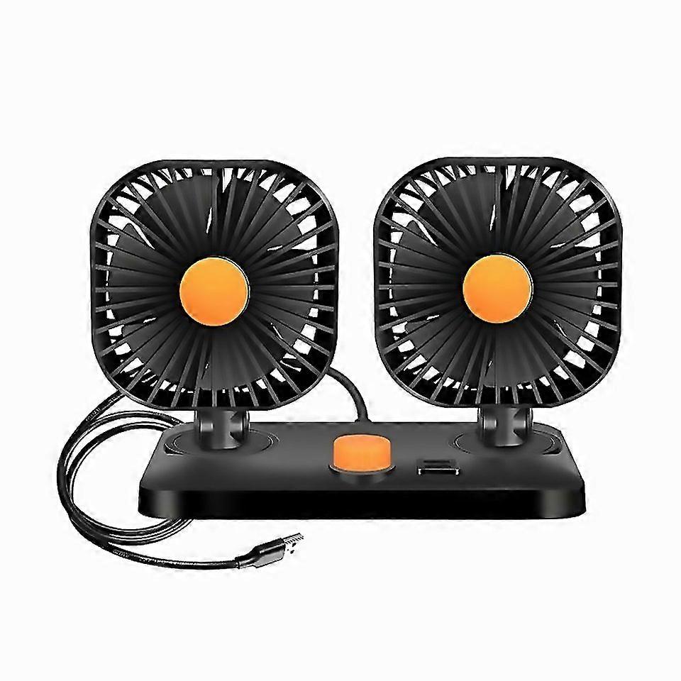 For Mini Usb 12 24v Car Electric Fan Double Head