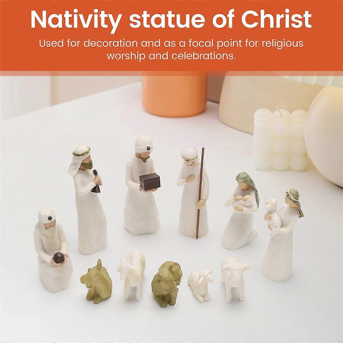 Christ Nativity Statue Nativity Scene Set,10PCS