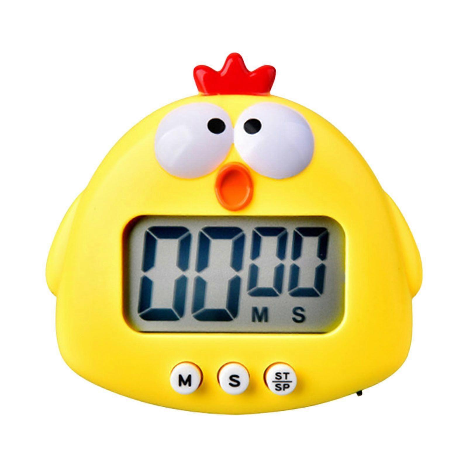 Digital Kitchen Timer Cute Animal Timer with Strong Magnet Back Stand Loud Alarm Large Screen Cooking Timer Clock for Time Management Workout Baking E