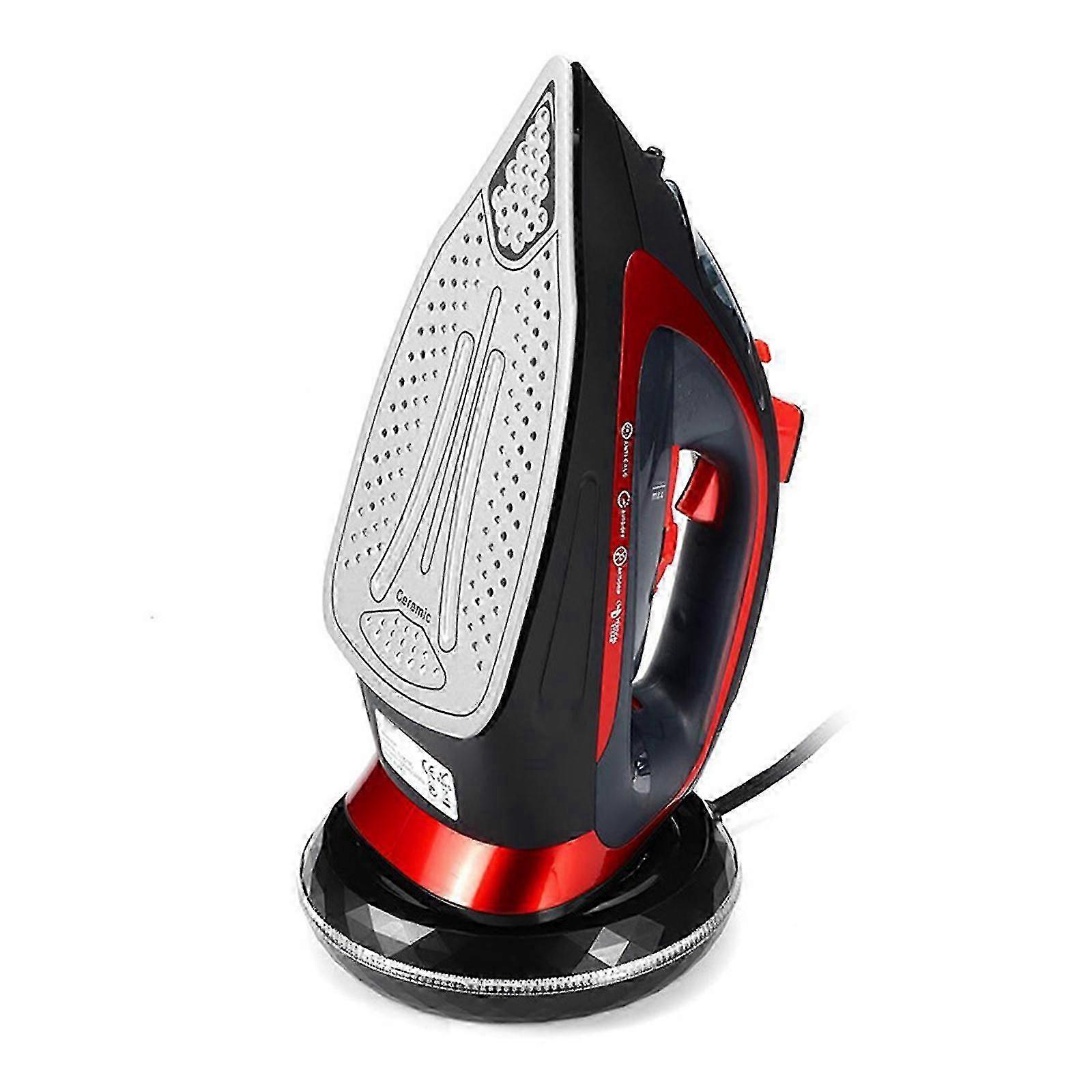 Cordless 2400-watt Anti-drip Ceramic Hybri-d Clothes Iron With Vertical Steam And Auto-off Function 25-26