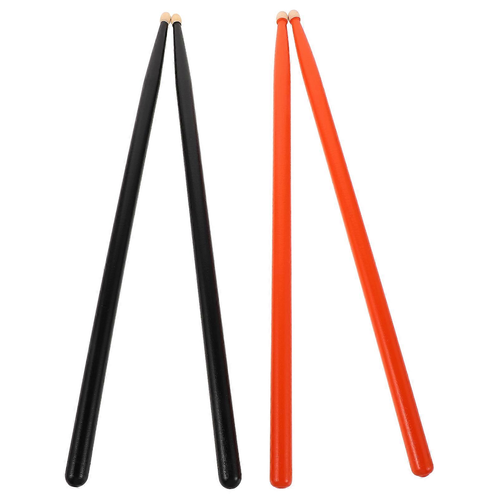 Drum Set Sticks Wood Drumsticks for Kids and Adults Electronic Drums Assorted Color for Practice 2Pair