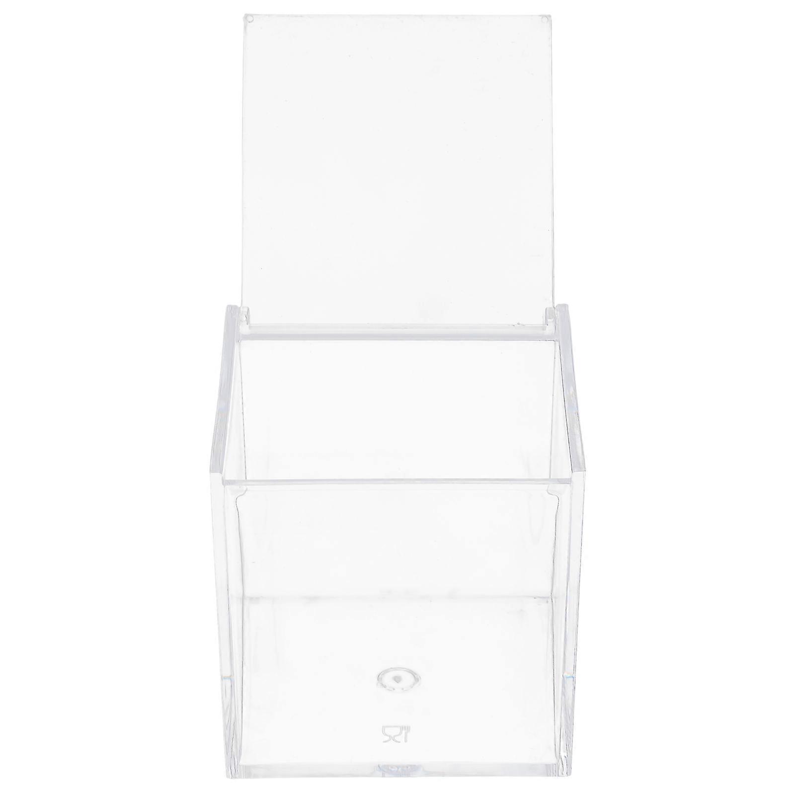 Clear Storage Box with Lid Plastic Candy Box for Party 5Pcs Transparent