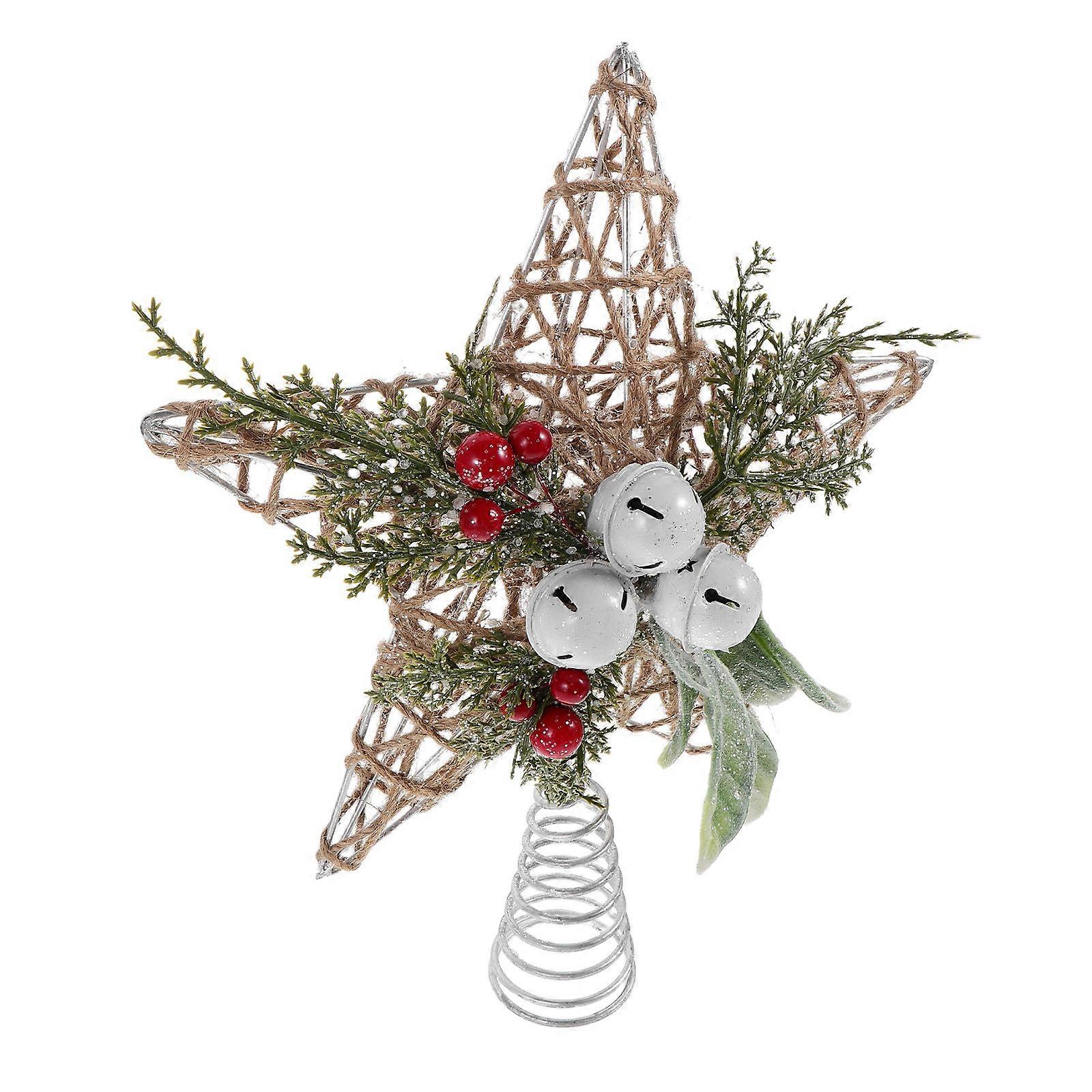 Christmas Tree Star Rustic Star Tree Topper for Decoration 3Pcs