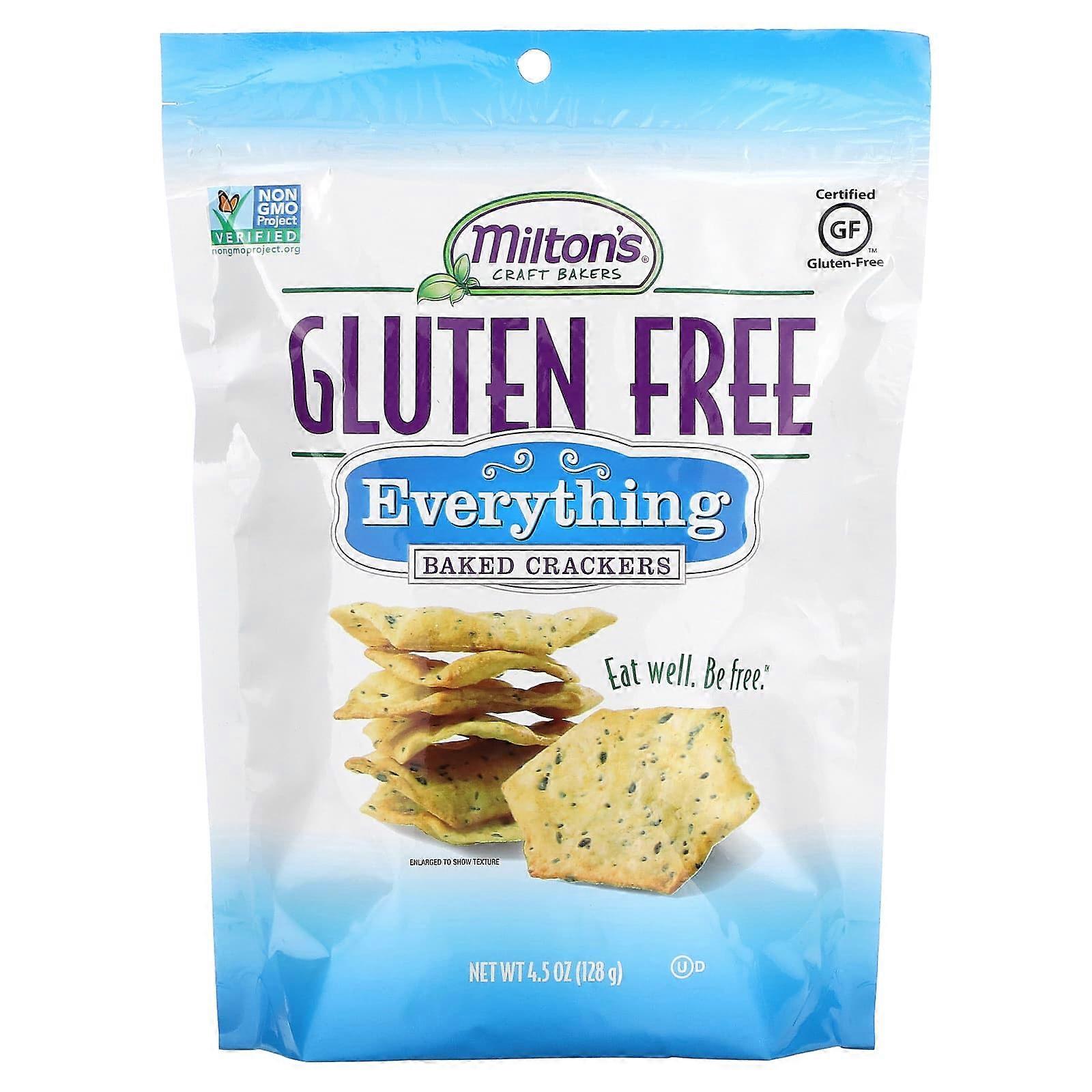 Gluten Free Baked Crackers, Everything, 4.5 oz (128 g)