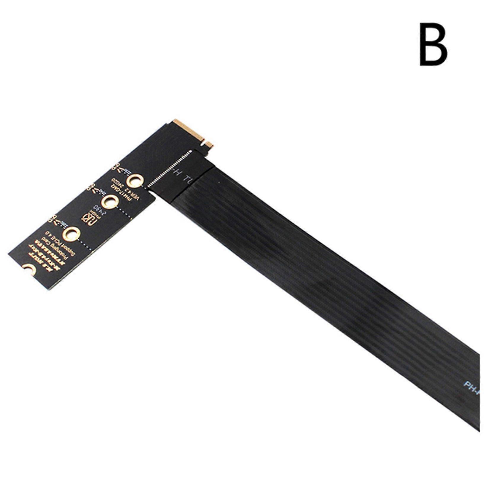 2X Dual Protocol PCIE4.0 M.2 M Key NVME Extension Cable Riser Card for 2230 2242 2260 2280 M.2 PCI-E/ M2 NGFF SATA SSD:B