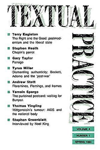 Textual Practice: Volume 8 Issue 1