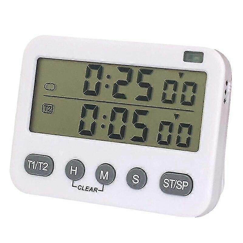 Digital Dual Kitchen Timer, Interval Timer, Cycle Timer, Cooking Timer, Count Up/Down Timer