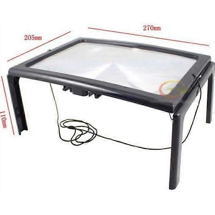Reading magnifier - YOSOO - A4 - 3X - 4 LED - Foldable