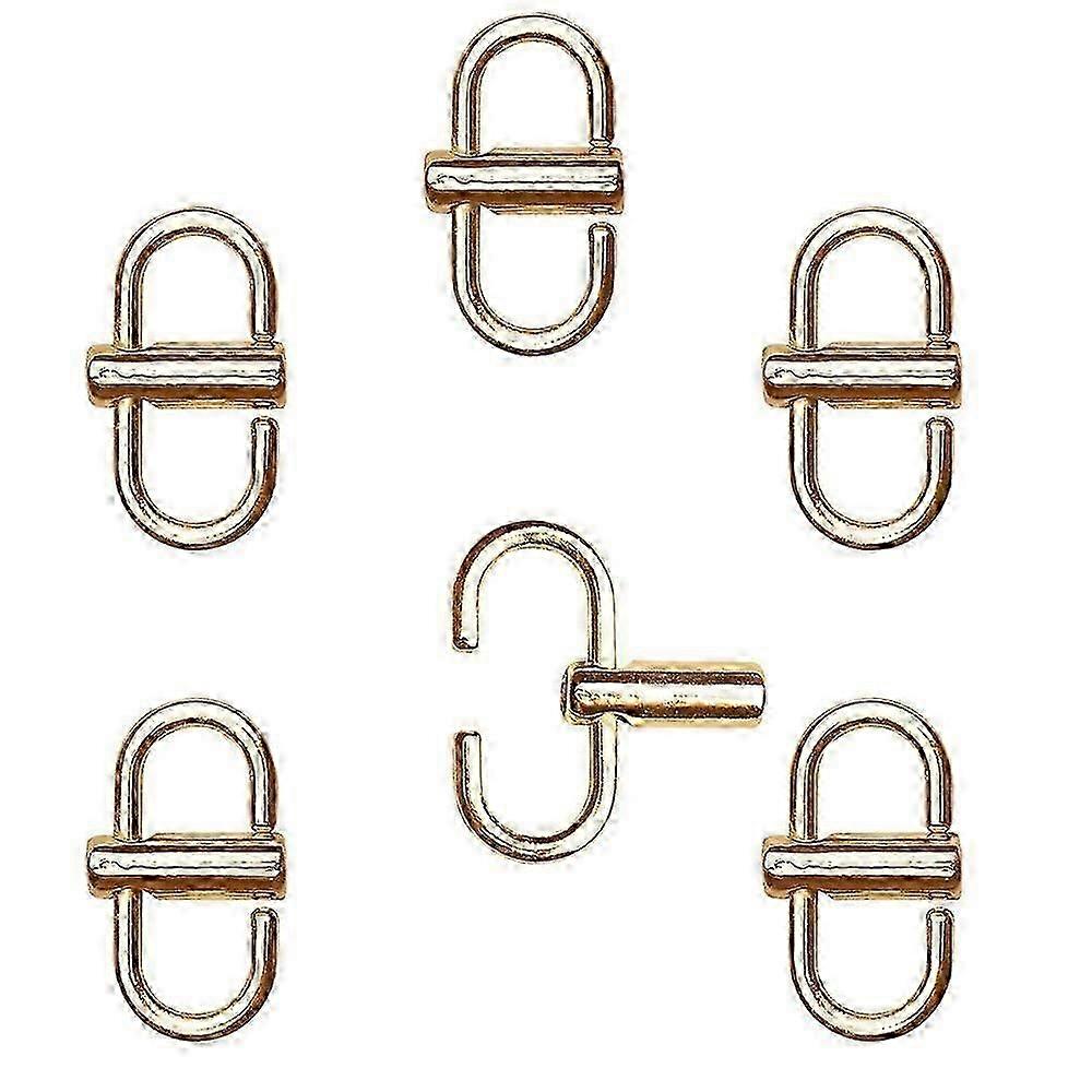 6 Pcs Adjustable Metal Buckles for Chain Strap Bag, Chain Links Tiny Clip to Shorten Length of Metal Chainlight gold SZRH A-D
