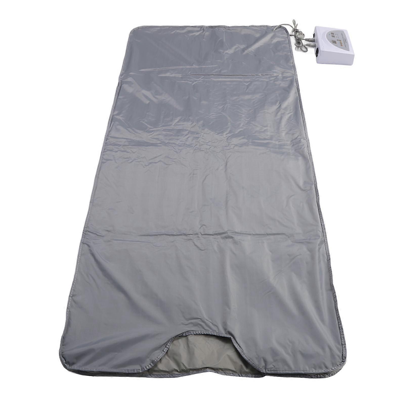 Far Infrared Sauna Blanket for Detox Dissolve Fat Waterproof PU 360 Degree Coverage Remote Control Sauna Blanket EU Plug 220V 