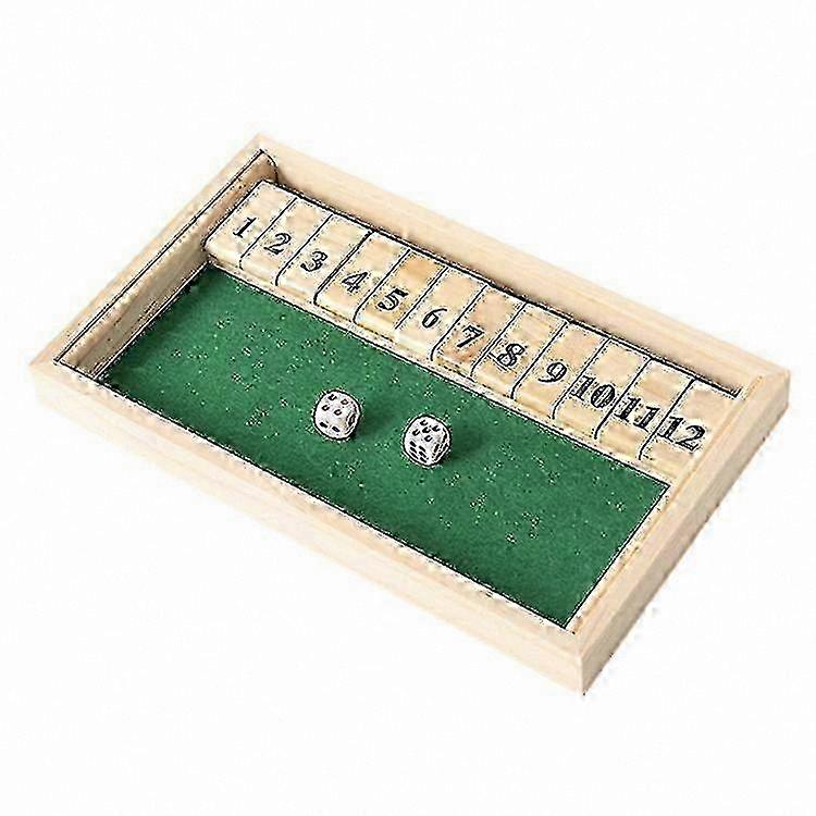 Wooden Dice Game for Two Players, Classic Pub Bar Game with Strategy, 21x14.5x2.5cm