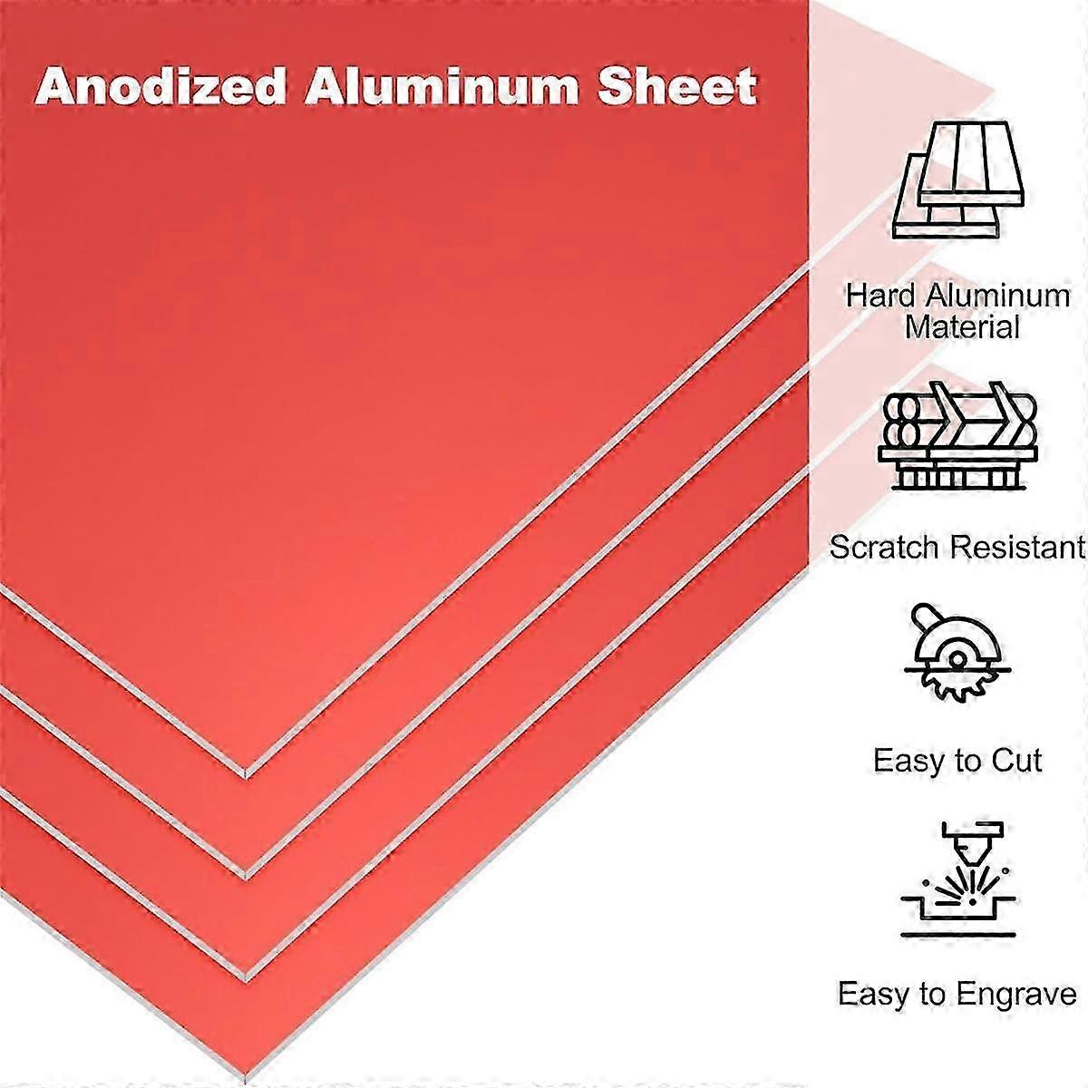 10Pcs Anodized Aluminum Sheet - 7x5x1/32 Inch, 0.8mm Thick, Grey Engraving Blanks For Laser DIY Crafts & Signs