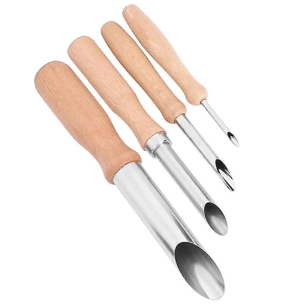 4 pcs Pottery Clay Tools Round Hole Sludge Cutter Pottery Ceramics Drilling Sculpting Tool Set