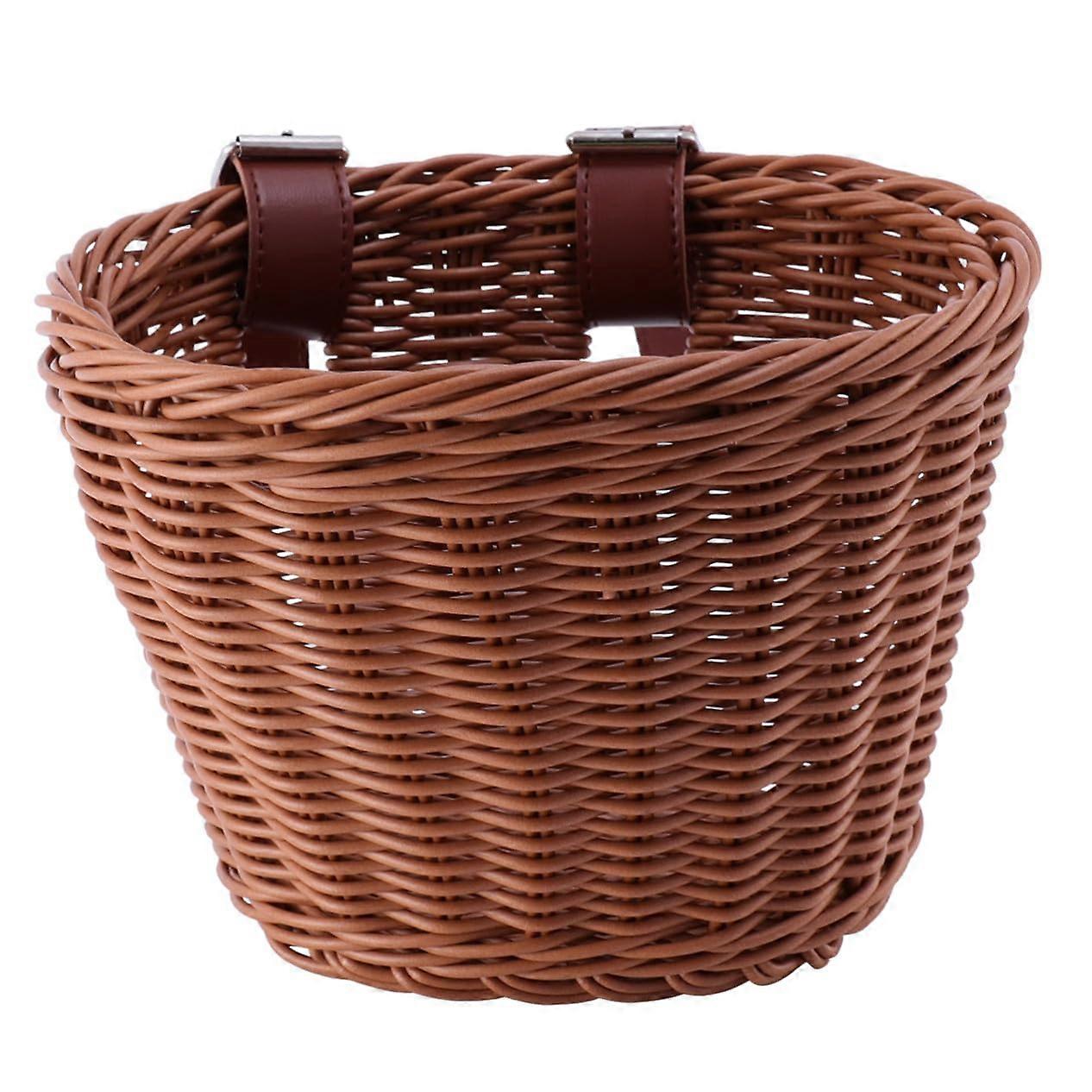 Detachable Bike Basket Front Storage Holder Retro Style Bicycle Basket Compatible With Most Bikes Durable Material