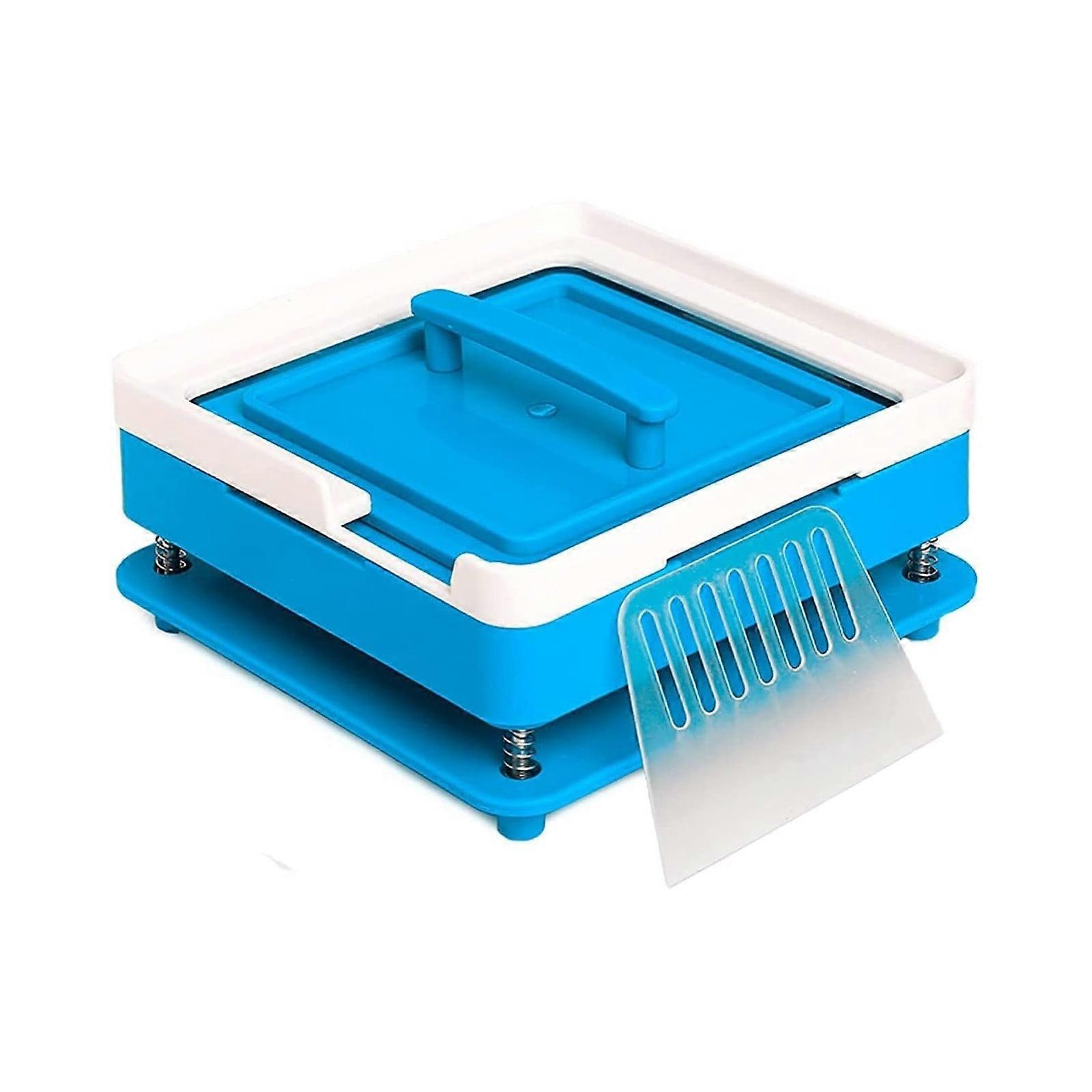 Blue ABS Filling M Ulti Functiona Divided Serving Tray With Lid