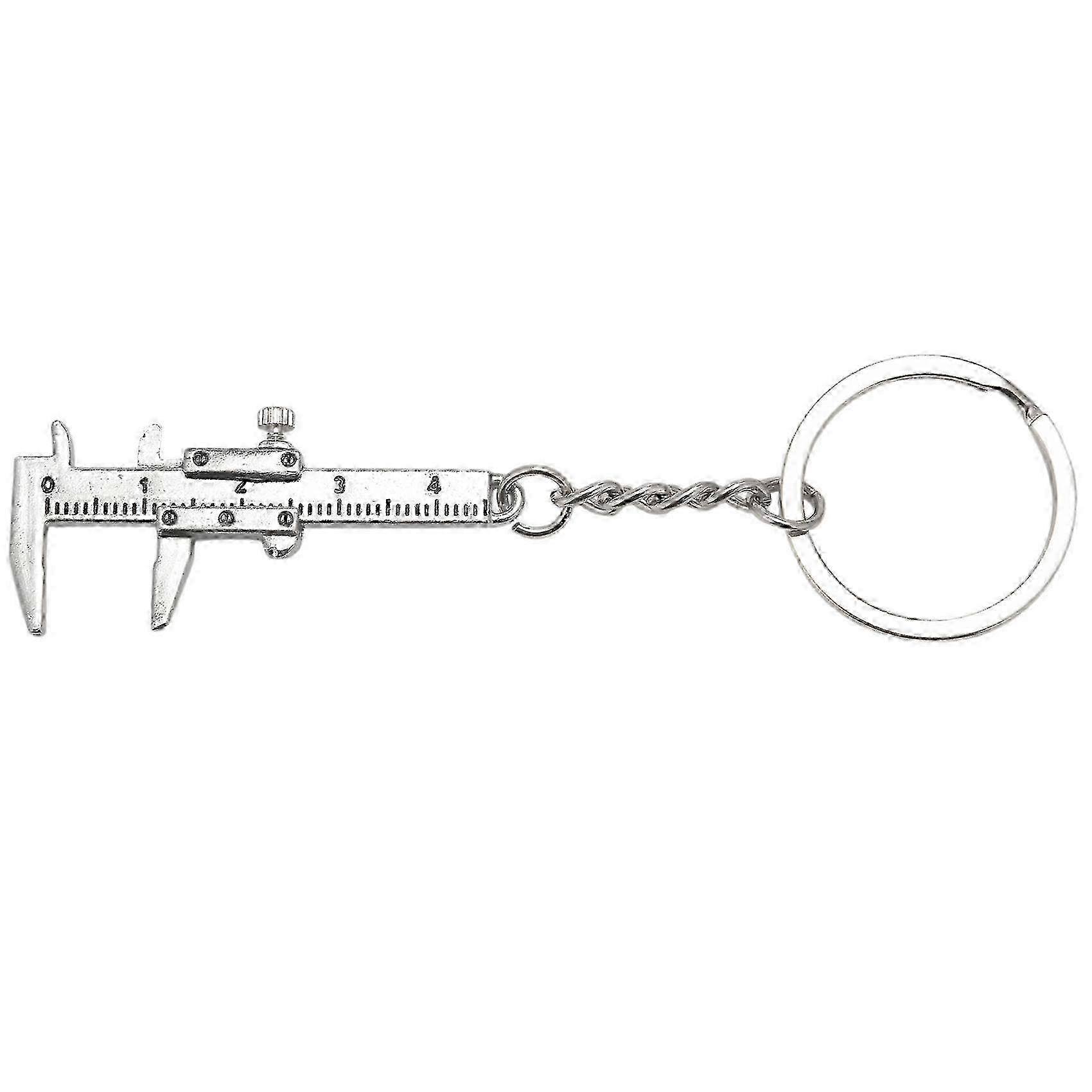 Mini Precision Caliper Tool Pendant with Slider for Keyring Key Chain