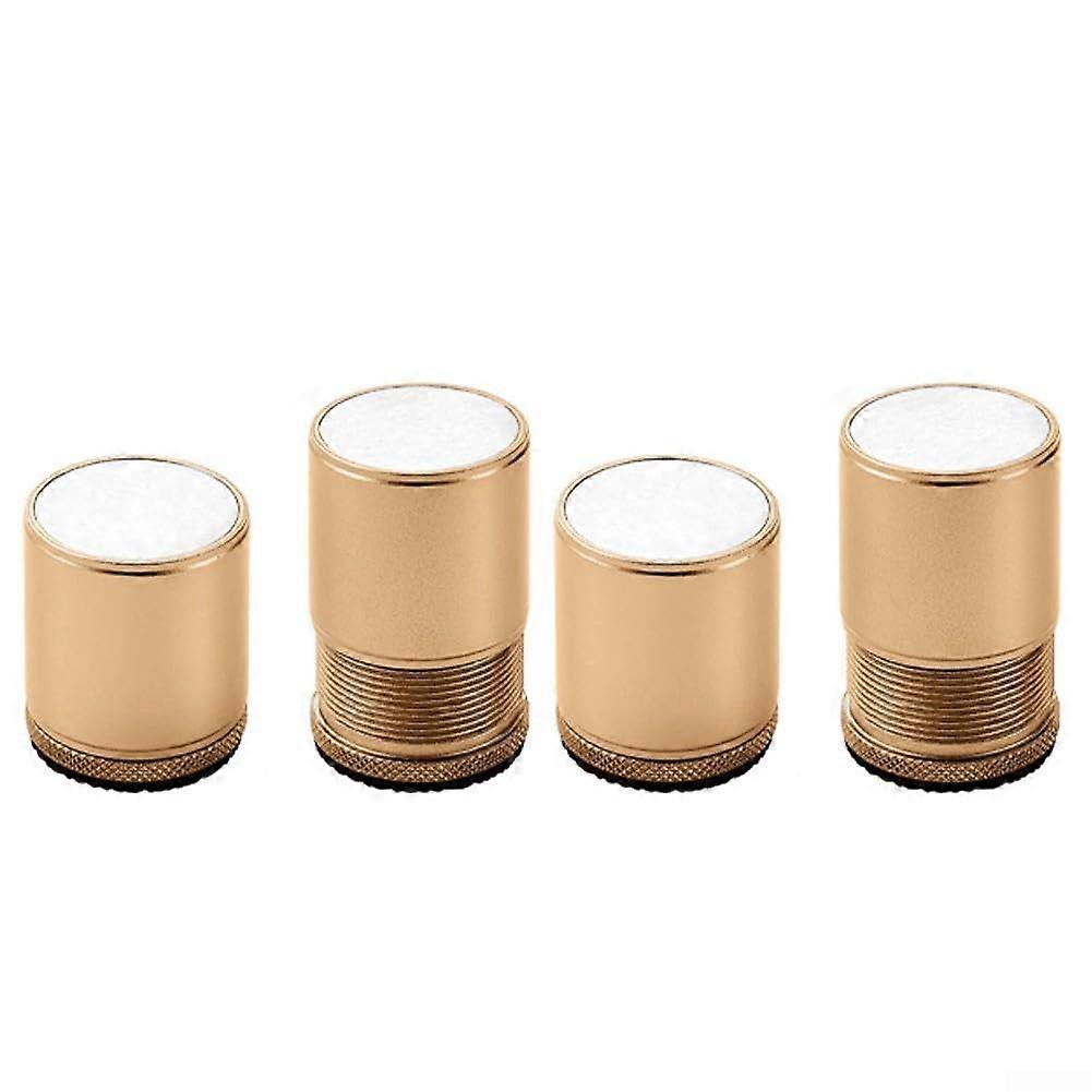Sturdy Bed Table Legs Risers Set Of 4 Gold Finish For Bed Tables And Furniture Stabilization
