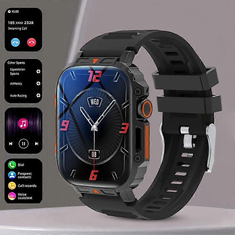 Smart Watch with 2.01-Inch HD Display – Wireless Calling/Dialing, Alarm/Message Notifications, Fitness Tracking, Music Control. Unisex Desig