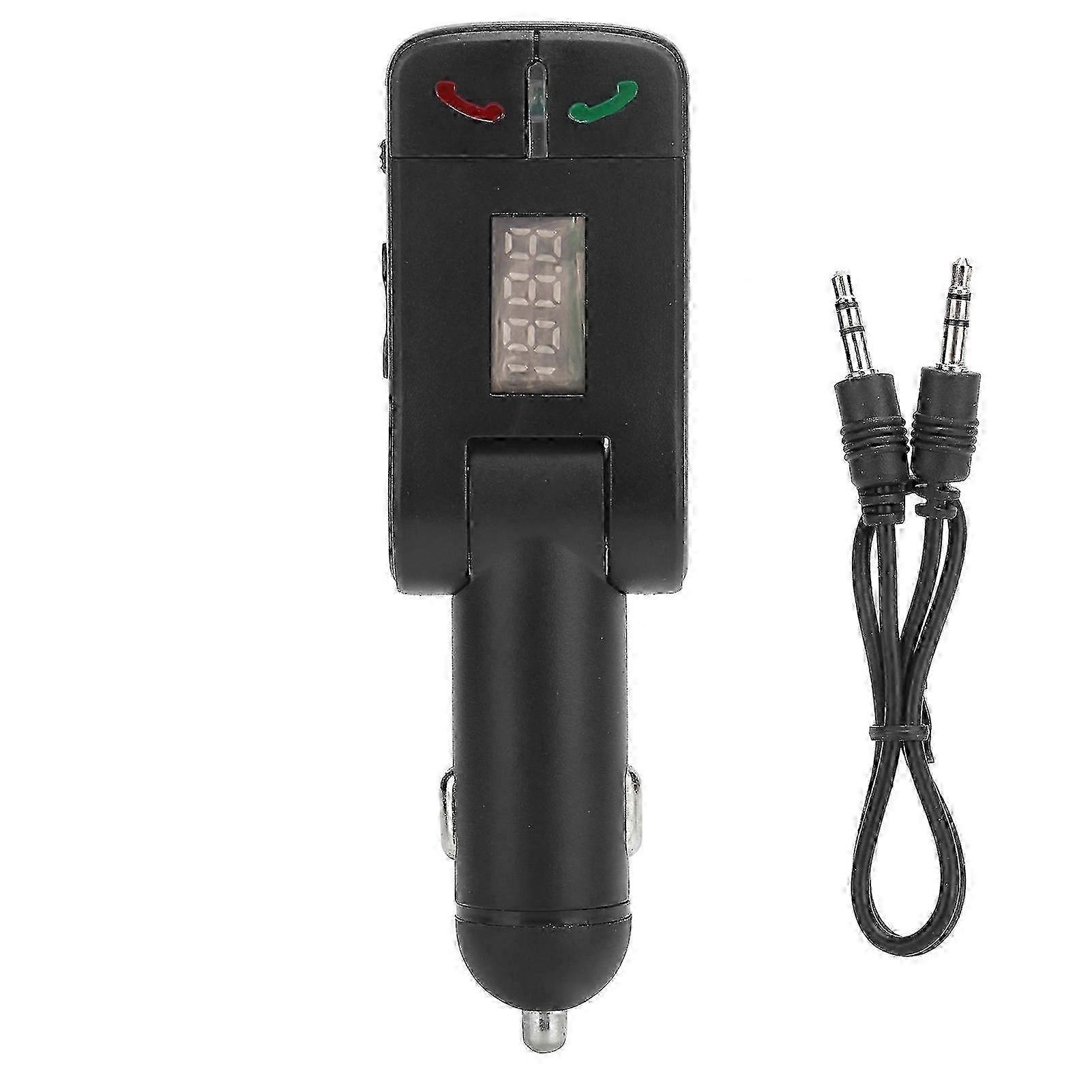 LED Car Charger Bluetooth V2.0 Handsfree FM Transmitter with 32ft Operating Distance for All Devices (Best Seller)