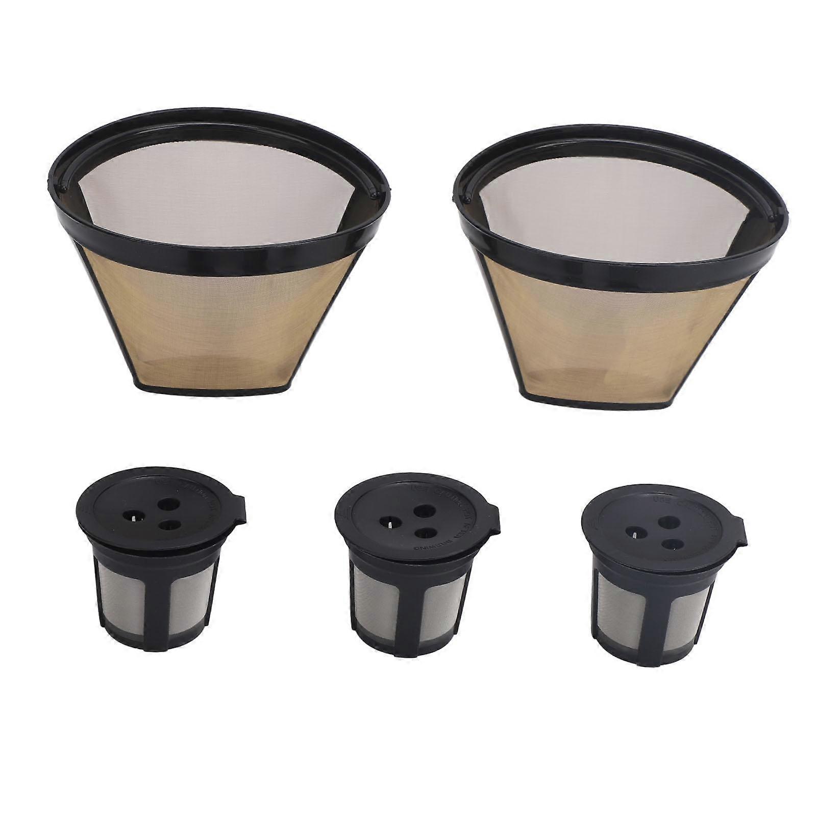 Reusable Coffee Filter Pods Eco Friendly 3 Hole Refillable Coffee Filter for Ninja Dual Brew Coffee