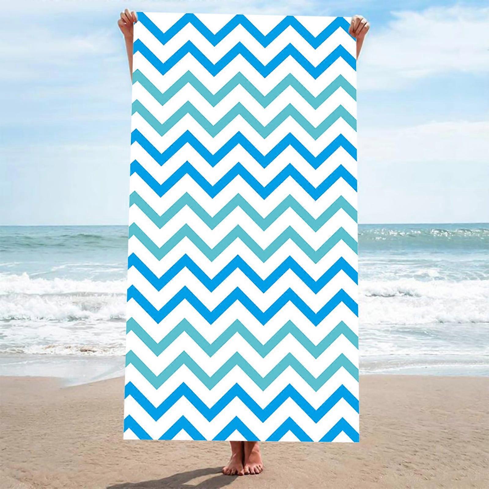 Oggfader Beach Towels Cotton Stripe Series Microfiber Towels Large Bath Towels Beach Towels 150x75CM 205g
