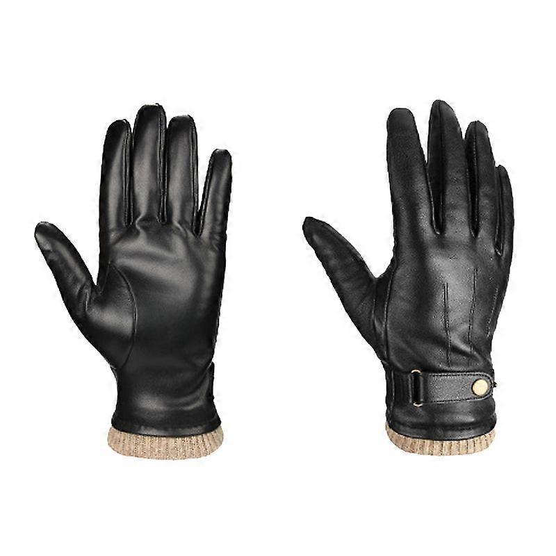 Autumn And Winter Padded Leather Gloves, Size: S