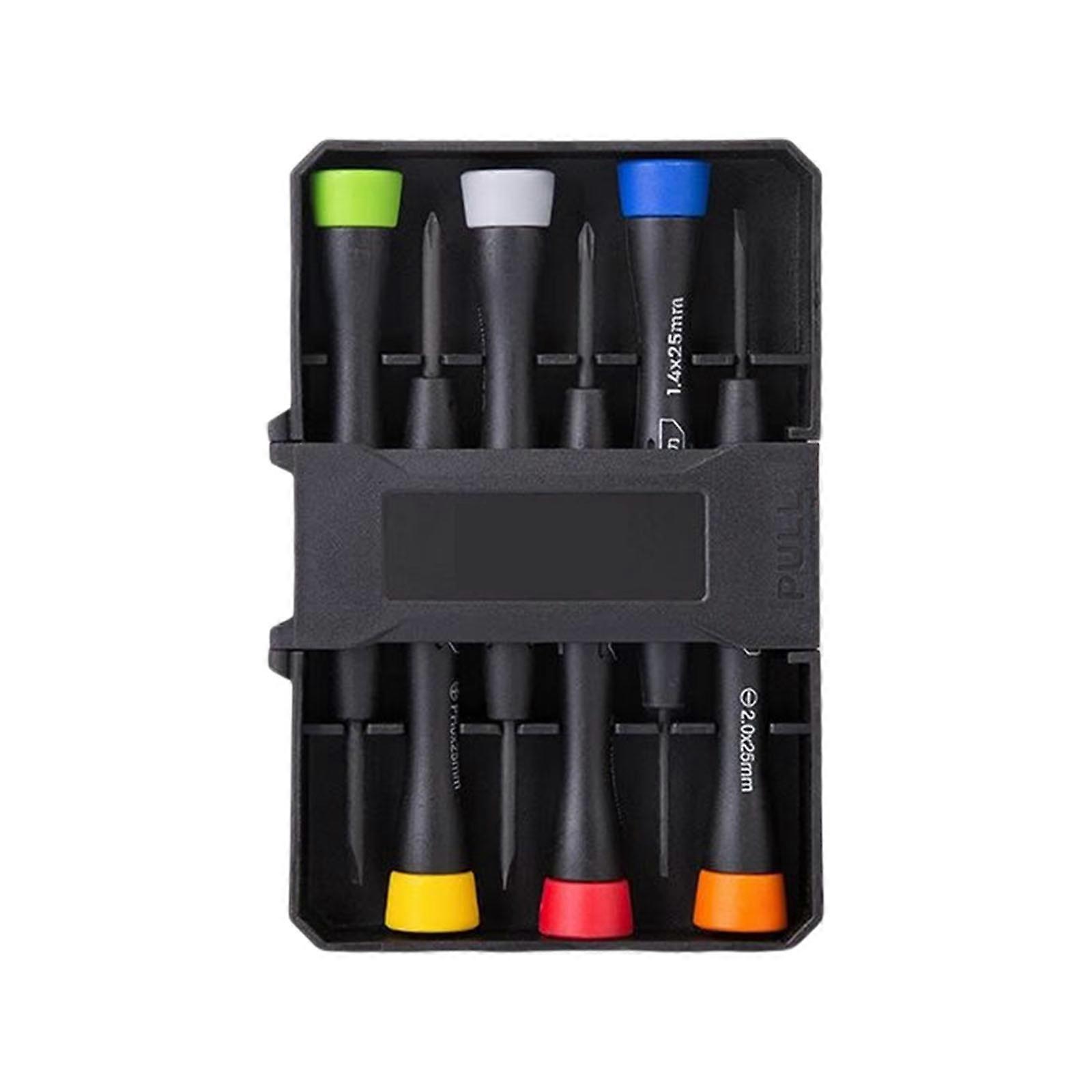 6Pcs Screwdriver Set, Eyeglass Repair Screwdriver, Precisions Repair Tool Set with 6 Different Size Screwdriver Multicolor