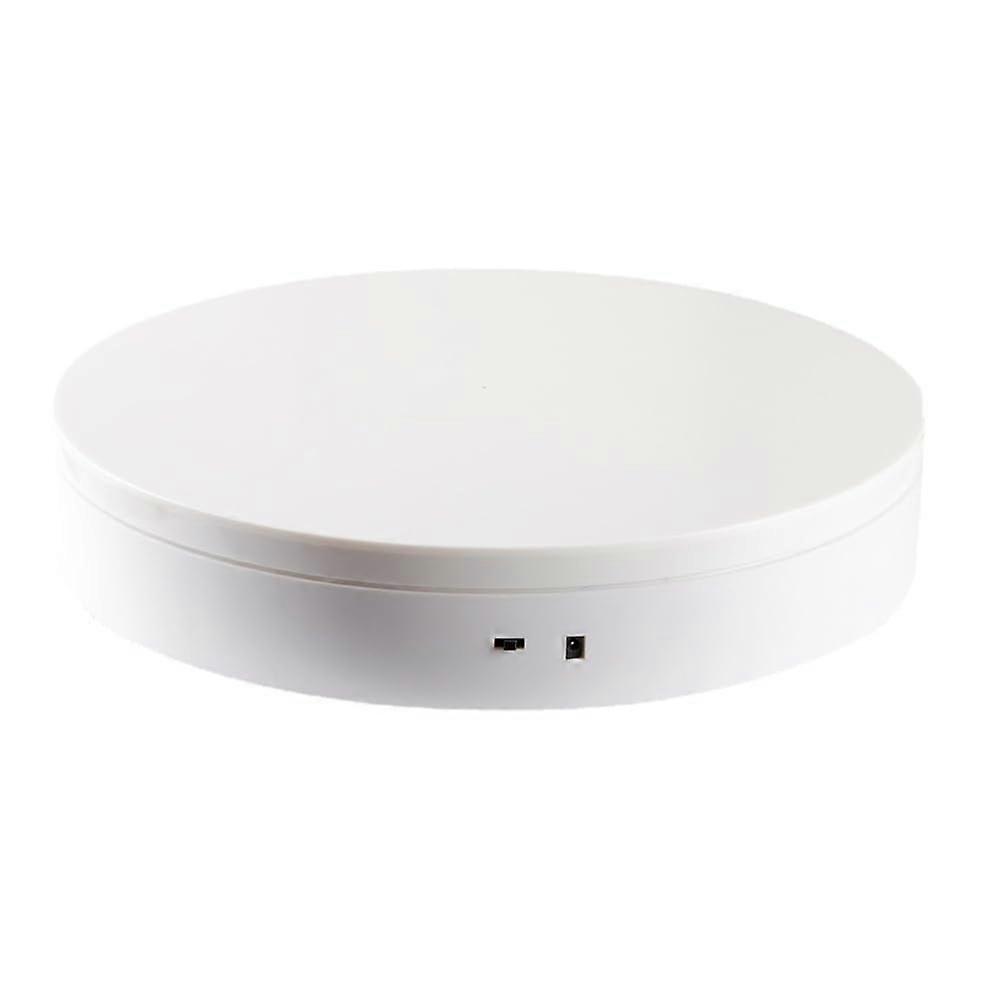 Electric Rotating Table 360Degree Rotation USBCharging Adjustable Direction For Video Photography White