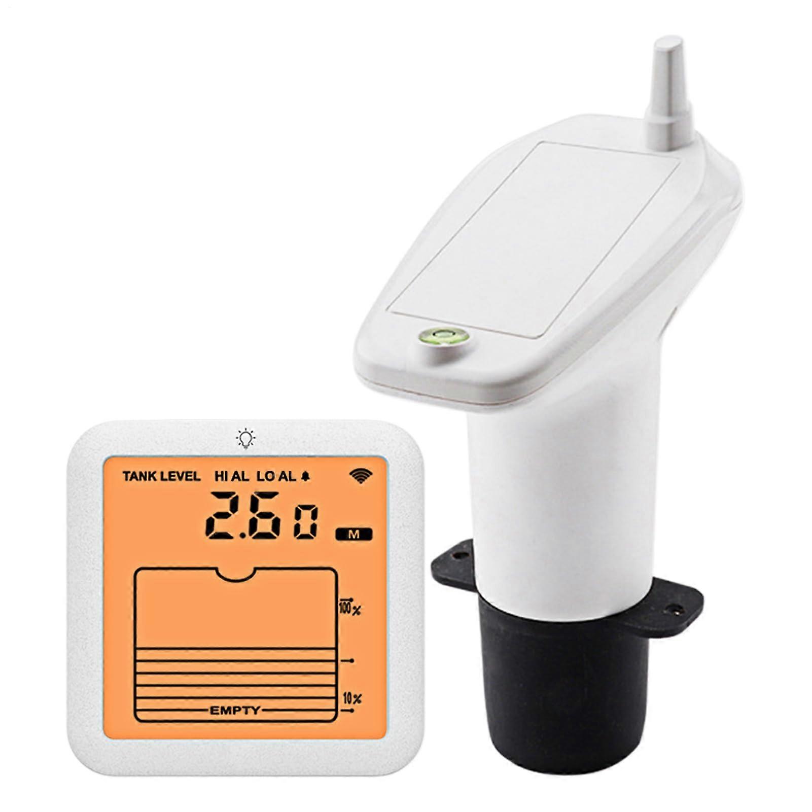 Water Level Indicator Ultrasonic Depth Gauge Digital Display for Tanks and Wells Volume Measurement