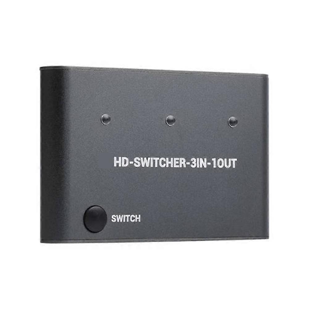 HDMI-Compatible 4K Switcher 3 in 1 Out One-Click Switch Input Devices to Share One HD Screen Support PC Game